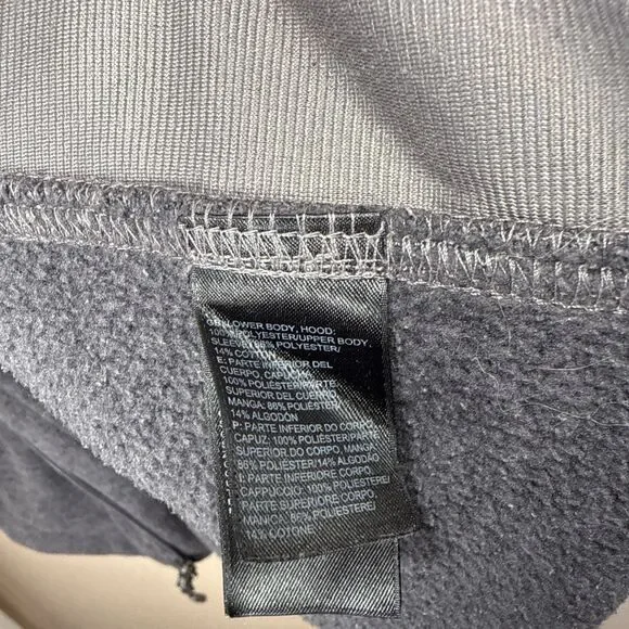 The North Face Indi 2 Women’s Size Medium Hooded Gray Fleece Jacket Full Zip - Picture 9 of 13